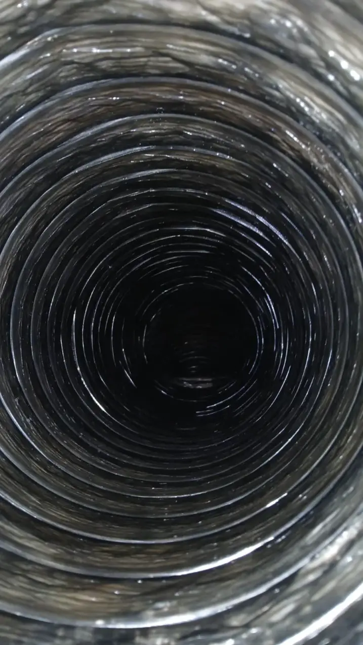 Why Does My House Get Dusty Right After I Clean? Duct Questions to Consider 4 dust and buildup visible inside residential ductwork, real company service photo 2
