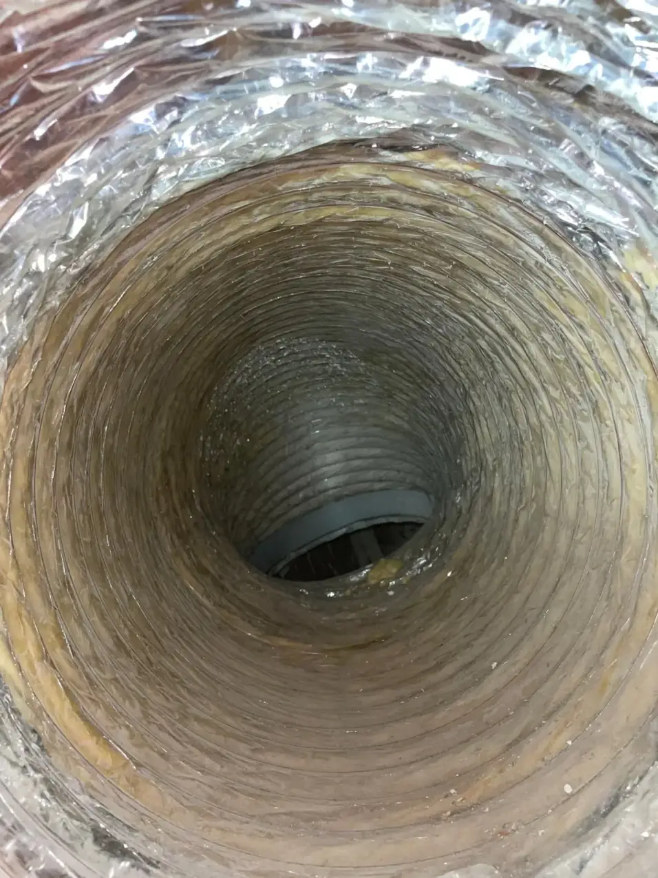 How Often Should Houston Homeowners Schedule Air Duct Cleaning? 2 interior air duct condition during a real inspection, real company service photo 2