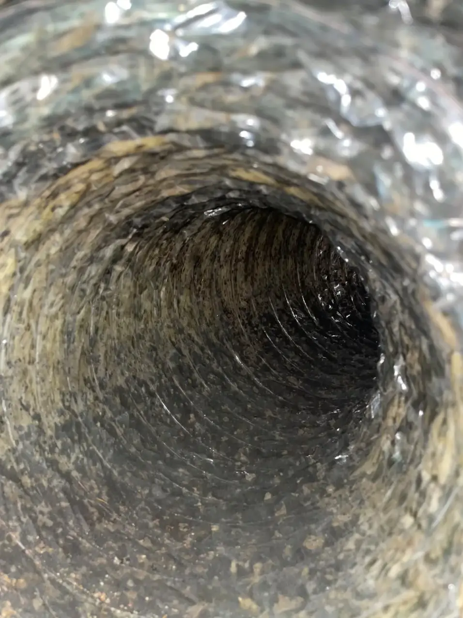 How Often Should Houston Homeowners Schedule Air Duct Cleaning? 5 interior air duct condition during a real inspection, real company service photo 5